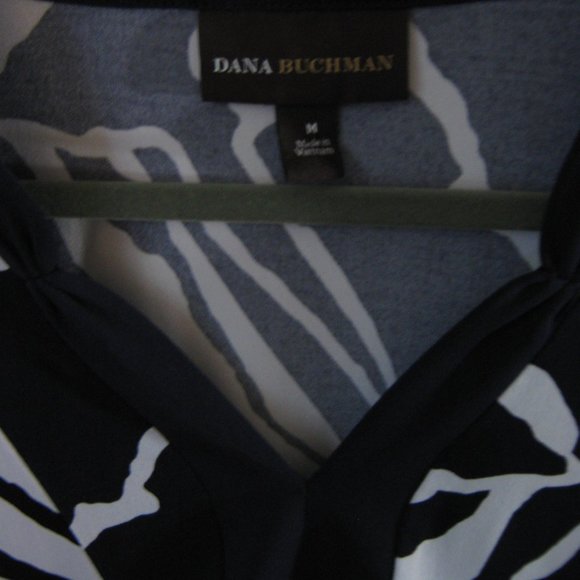 Black and Navy Dana Buchman Tunic Top - Picture 3 of 5